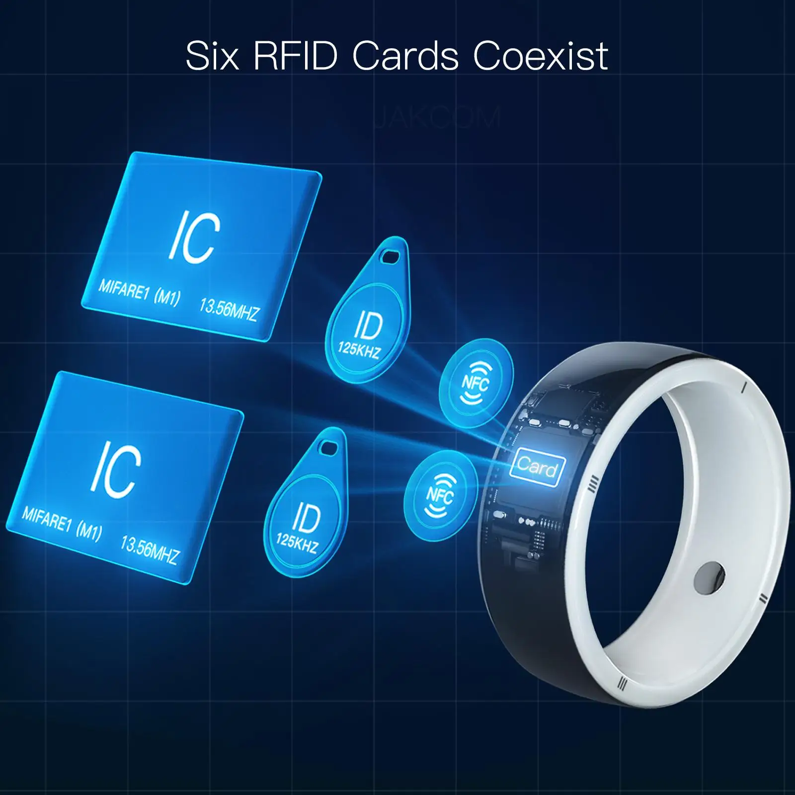JAKCOM R5 Smart Ring Новый продукт в виде rfid-браслета с двухчастотной возможностью записи от cr80 до cr80 tk4200 em 4305 papa nfc сублимация 3