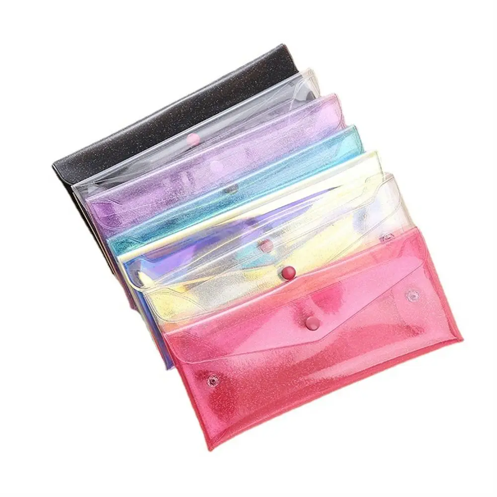 Прозрачные сумки для карандашей из ПВХ, водонепроницаемая сумка для карандашей, пенал, блестящий красочный стационарный органайзер, настольные аксессуары 3