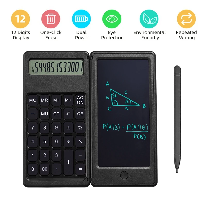 Калькулятор Блокнот для рукописного ввода Smart Mini Memo Офисный калькулятор Портативные школьные принадлежности для бизнеса Долговечный 4