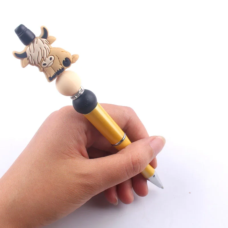 Новая специальная креативная высококачественная Силиконовая ручка из бисера, Милая Мультяшная Многофункциональная шариковая ручка 5