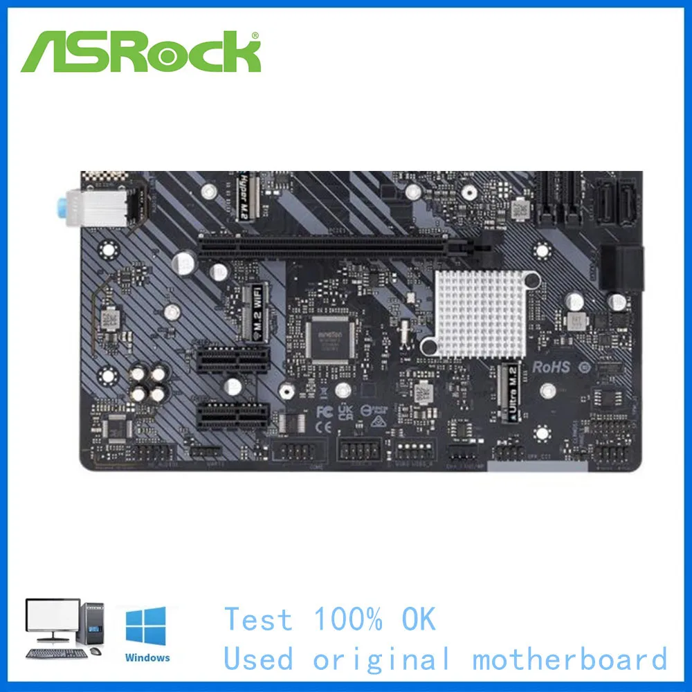 Для Intel B660 Используется ASRock B660M-HDV Socket LGA1700 DDR4 Настольная материнская плата 12-го поколения с поддержкой материнской платы 12400 12700 5