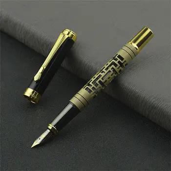 0,38 мм/0,5 мм EF-наконечник, выдалбливают канцелярские принадлежности Премиум-класса, деловая чернильная ручка, гладкие металлические перьевые ручки для письма 1