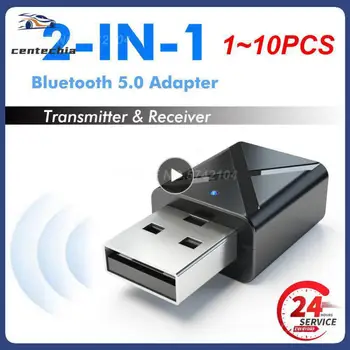 1 ~ 10ШТ Аудиоприемник-передатчик 5.0 Bluetooth Мини-3,5 мм Разъем AUX Стерео Bluetooth-передатчик для телевизора ПК Автомобильный USB Беспроводной 0