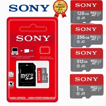 100% Оригинальная Карта SONY Micro SD Class 10 TF Card 32 ГБ 64 ГБ 128 ГБ До 98 МБ/с. Карта памяти для Телефона, Планшета, Флэш-карты