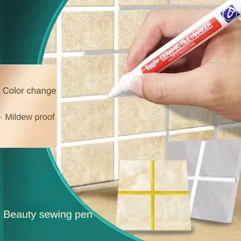 12-цветная водонепроницаемая белая ручка для затирки плитки, фломастер для реставрации стен, фломастер для обеззараживания стен, пола в ванной, ручки для ремонта швов