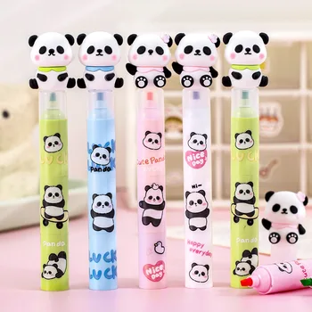 24 шт./лот Kawaii Panda Highlighter CuteDrawing Фломастеры Для Рисования Флуоресцентная Ручка Офисные Школьные Письменные Принадлежности