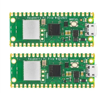 2шт для Raspberry Pi Pico W Беспроводной WiFi Модуль Двухъядерный ARM Cortex MO + RP2040 Плата Разработки Микроконтроллера 0
