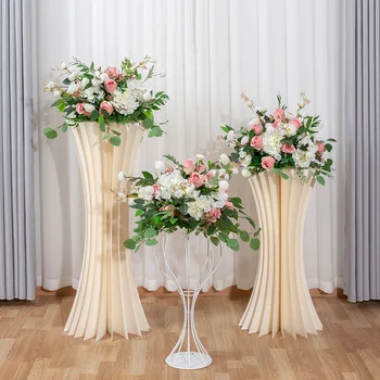 40-сантиметровый шар из роз с зелеными листьями, украшение свадебного стола, оформление цветочной сцены, витрина, Дорожные дорожки, реквизит 1