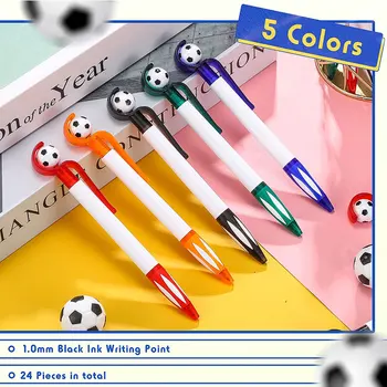5шт футбольная ручка для письма Выдвижные шариковые ручки с нескользящей рукояткой для детей