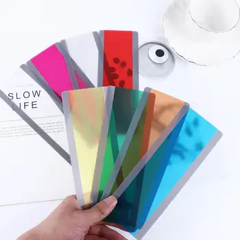 8шт Прозрачная полоса для чтения Школьные принадлежности Цветные накладки с подсветкой Пластиковая закладка для людей с дислексией