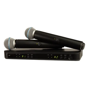 BLX288/PG58 2-канальный беспроводной микрофон с приемником BLX88 и ручным микрофоном PG58 для выступлений на сцене караоке