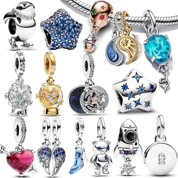 Disney-Подвешенный шарм для женщин, оригинальный браслет, разрезной, Солнце и Луна, ожерелье своими руками, ювелирный подарок, новинка