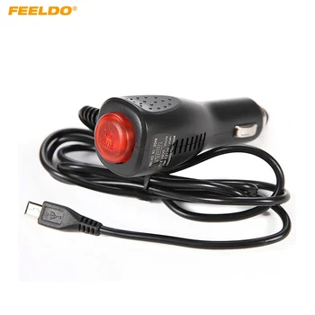 FEELDO 1шт 12 В-48 В Автоматический автомобильный GPS-навигатор, радарное зарядное устройство, адаптер интерфейса Mini USB с переключателем включения / выключения #FD-5496 0