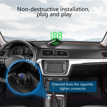 GPSHUD Автоматический спидометр с головным дисплеем Автомобильный цифровой сигнализатор напоминания Универсальный Подходит для всех автомобилей 3