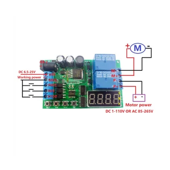 IO53A02 Модуль реле задержки цикла постоянного тока 5-24 В, 0,1 С-999 мин, регулируемый по времени Переключатель управления двигателем, контроллер движения вперед-назад 4