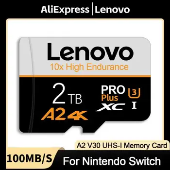 Lenovo 2TB Micro TF SD-Карта A2 V30 Высокоскоростная Карта Памяти 1TB 512GB Class10 SD Флэш-Карта Для trimui smart pro Nintendo Switch