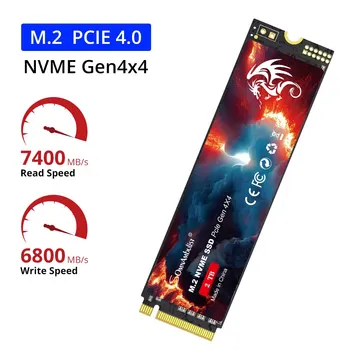 SomnAmbulist SSD PCIe4.0x4 NVMe 7400MB/s M.2 2280 1 ТБ 2 ТБ PCIe 4,0 Внутренний Твердотельный Накопитель Для Настольной Игровой консоли Ноутбука