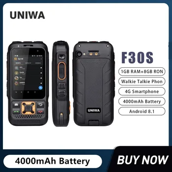 UNIWA F30S Двойная версия Портативной рации Zello 4G Мобильный телефон FDD-LTE Android 8.1 Прочные смартфоны Четырехъядерный процессор 1 ГБ + 8 ГБ Двойная камера