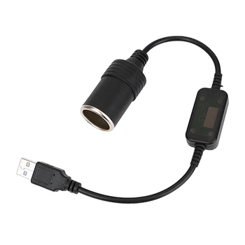 USB от 5 В до 12 В, автомобильный прикуриватель, Аксессуары для интерьера Авто, штекерный разъем, конвертер, проводной контроллер 4