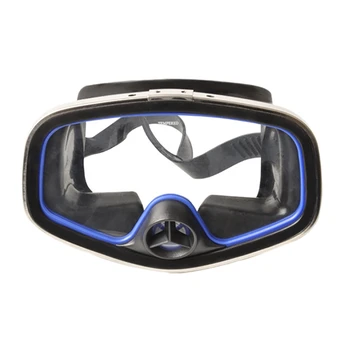 Yon Sub Scuba Diving Classic Для свободного погружения с одним окном, силиконовая маска с продувкой, Черный клапан для носа, маска для дайвинга для взрослых в большой оправе