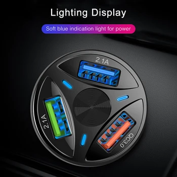 Автомобильное зарядное устройство Auto Quick 3 USB-разветвителя 12V QC 3.0 Зарядное устройство для прикуривателя Suzuki SX4 SWIFT Alto Liane Grand Vitara Jimny S-