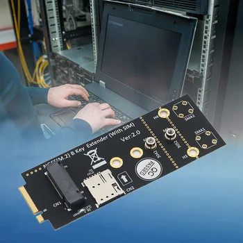 Адаптер M.2 (NGFF) Key B со слотом для SIM-карты для модуля 3G/ 4G/5G Поддерживает NANO SIM-карту и Размер карты M.2 Key B типа 3042/3052 0