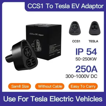 Адаптер Быстрого Зарядного Устройства CCS1 для Tesla Model 3/S/X/Y Мощностью до 250 кВт Постоянного Тока Комбинированный Преобразователь Энергии Автомобильные Аксессуары