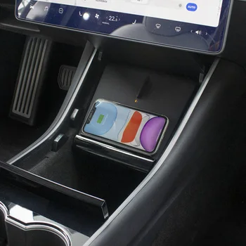 Беспроводная зарядка мощностью 15 Вт для беспроводного зарядного устройства Tesla Model 3 с быстрой зарядкой Super Fastcharge для автомобильного телефона и смартфона с USB