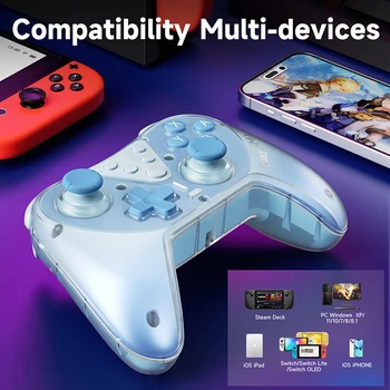 Беспроводной Bluetooth-контроллер EasySMX T39 Pro Совместим с Nintendo Switch, ПК, ноутбуком, Steam, геймпадом NFC, Джойстиками 3D Hall 1