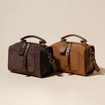 Бостонская сумка в стиле ретро, новая модная универсальная сумка-мессенджер через плечо 3