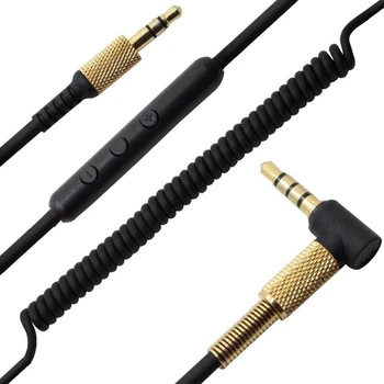 В розницу Продается удлинительный кабель 3,5 мм, сменный кабель для наушников с микрофоном, регулятор громкости для монитора Marshall Major II MID
