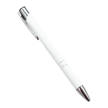 Выдвижная ручка с черными чернилами, металлическая шариковая ручка многоразового использования, черная ручка 0