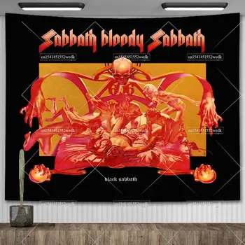 Гобелен группы Black Sabbath Heavy Metal Vol4, Обложка музыкального альбома, плакаты, украшение спальни, Настенные Гобелены для комнаты
