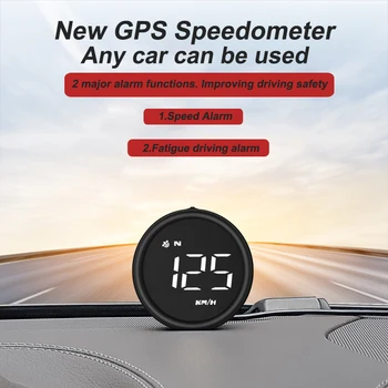 Головной дисплей автомобиля HUD GPS Сигнализация превышения скорости Спидометр Цифровые датчики OBD Универсальные Автомобильные Электронные аксессуары