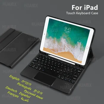 Для iPad 10,2-дюймовый 9th 8th 7th 10th Air9.7 6th Pro11 3rd 4ht 5th 10,5 защитный чехол для планшета + съемная сенсорная клавиатура