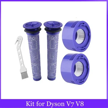Для Беспроводных Пылесосов Dyson V7 V8 Замена Предварительного Фильтра и Постфильтра Предварительный Фильтр + Комплект Постфильтров HEPA Аксессуары 0