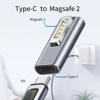 Для ноутбука Apple MAC Type-C Женский Магнитный адаптер для ноутбука с индикатором PD Trick Adapter для Magsafe2 4