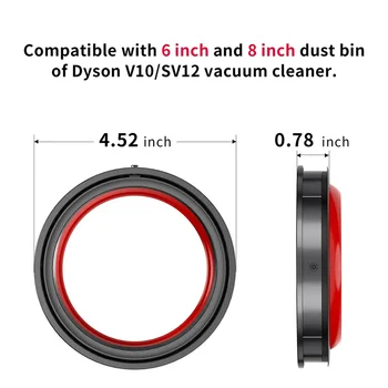 Для пылесоса Dyson V10 Верхнее мусорное ведро с фиксированным уплотнительным кольцом, замена насадки для пылесборника, Запасная часть пылесоса