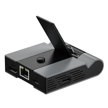 Док-станция для телевизора для Nintendo Switch USB 2.0 Hub USB C Концентратор с Гигабитным Ethernet-Адаптером, совместимым с 4K HD HDMI-A