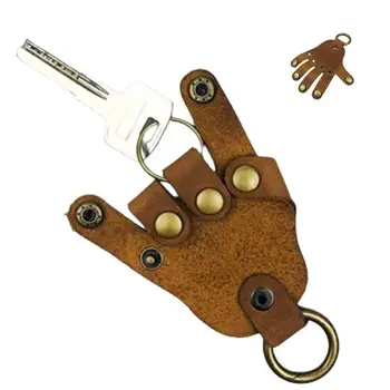 Забавный кожаный брелок для ключей в форме руки, креативный брелок для ключей, Новинка, Игрушки, Аксессуары для рюкзаков, брелки для подарков