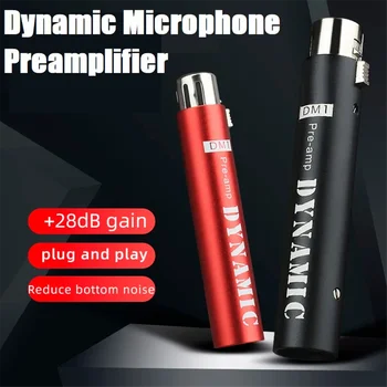 Заменить на предусилитель динамического микрофона DM1, усилитель усиления 28 ДБ для динамических и пассивных ленточных микрофонов, черный 1