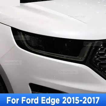 Защитная пленка для автомобильных фар, защита от царапин, черная защитная пленка, наклейки из ТПУ для Ford Edge 2015-2017, Аксессуары для передних фар