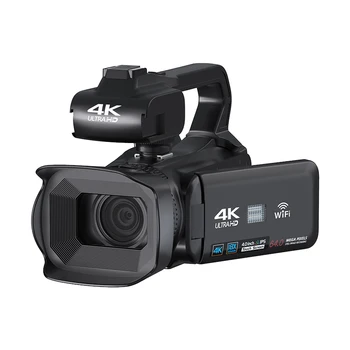 Камера видеомагнитофона 4K 64-мегапиксельная видеокамера для трансляции на Youtube с поворотным 4,0-дюймовым сенсорным экраном Профессиональная цифровая камера