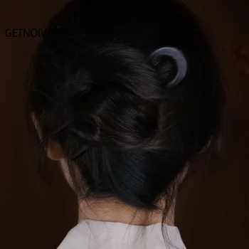 Китайская палочка для волос, Стильный головной убор ручной работы из дерева U-образной формы для китайской одежды Cheongsam, Женские аксессуары для волос SL