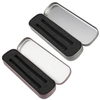 Компактная металлическая ручка для чехла с губчатой подушкой, мини-прямоугольная коробка для ручек для взрослых 0
