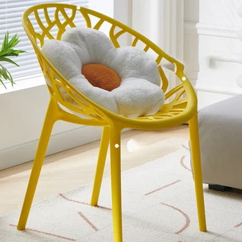 Кресло для отдыха с опорой для спины, Пластиковые промышленные стулья с одним уличным подлокотником, Мебель для дома из желтой смолы Sandalyeler