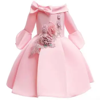 Летние платья для девочек 2-10 лет, элегантное детское праздничное платье принцессы с цветочным узором, белое платье для свадьбы и дня рождения, детский костюм для причастия