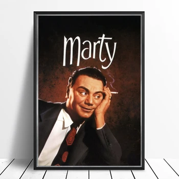 Марти (1955) Плакат американского романтического драматического фильма Декор стен ретро-кинотеатра Эрнест Боргнайн Бетси Блэр Подарок для печати