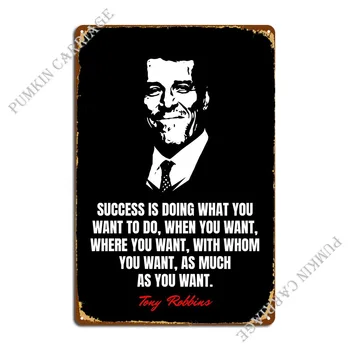 Металлическая вывеска с цитатами Тони Роббинса Pub Garage Ретро Жестяной плакат