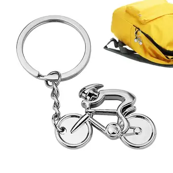 Металлический брелок для велосипеда Спортивный Мужчина Фигурка дорожного велосипеда Креативный Металлический Брелок для ключей от автомобиля Брелок для ключей для дома, кухни, сумки для влюбленных Брелок для ключей 